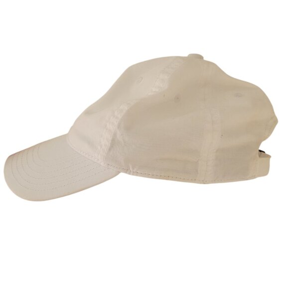 White ADIDAS Casual Logo Baseball Hat Adjustable OSFM - Picture 5 of 7